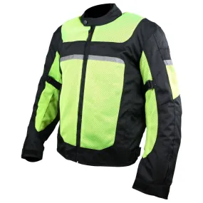 VL1625HG Windbreaker Hi-Vis Mesh/Textile CE Armor Motorcycle Jacket