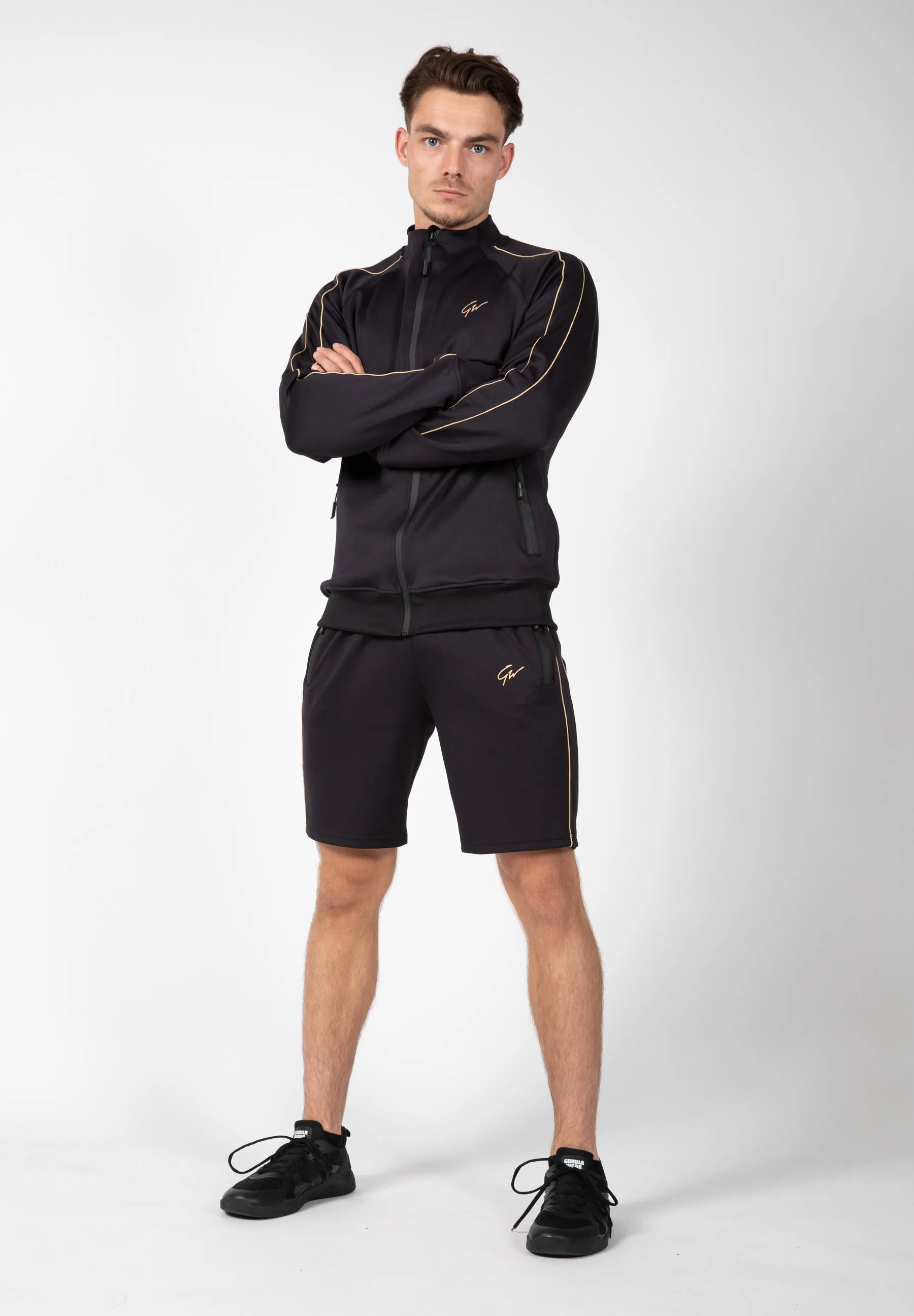 Wenden Track Shorts - Black/Gold